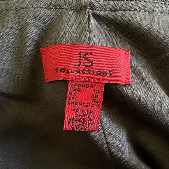 JS Collections Ethereal Gray Dress. Size 14 - Picture 4 of 8